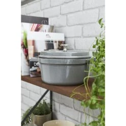 Staub Gietijzeren Braadpan 16 Cm / 1,25 L, Rond, Grafietgrijs -Keuken Kortingswinkel 750032229