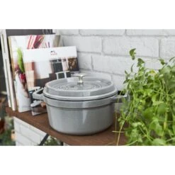 Staub Gietijzeren Braadpan 18 Cm / 1,7 L, Rond, Grafietgrijs -Keuken Kortingswinkel 750032230