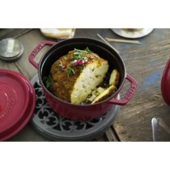 Staub Gietijzeren Braadpan 20 Cm / 2,2 L, Rond, Kersenrood -Keuken Kortingswinkel 750032473