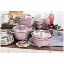 Staub Gietijzeren Braadpan 24 Cm / 3,8 L, Rond, Kersenbloesem -Keuken Kortingswinkel 750053766