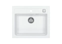 Alveus Atrox - Granieten Spoelbak 590x500 Mm, Met Draaiknopbediening, Arctic 1131991