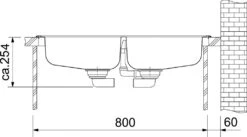 Franke Euroform - Roestvrijstalen Spoelbak EFN 620-78, 780x475 Mm 101.0120.102 -Keuken Kortingswinkel 78ce3ef95ec53c40b60978b0