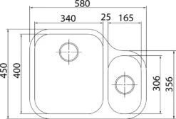 Franke Armonia - Spoelbak AMX 160/2, 580x450 Mm, Rvs 122.0021.448 -Keuken Kortingswinkel 806239b5565da30767ac6b91