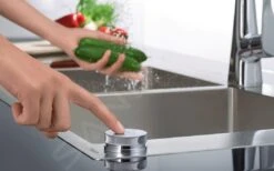 Hansgrohe Afvoergarnituren - Automatische Afvoer- En Overloopgarnituur Voor Select Enkele Spoelbak Graniet, Chroom 43947000 -Keuken Kortingswinkel 8774873143dc033400f63a4c