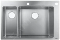 Hansgrohe Spoelbakken - S712-F655 Inbouwspoelbak, Roestvrij Staal 43310800