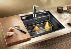 Blanco Dalago 5 - Silgranit Spoelbak, 515x510 Mm, Met Draaiknopbediening, Zwart 525871 -Keuken Kortingswinkel 8f507ec9369068273f15e6f2