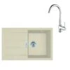 Franke Sets - Keukenset T104, Tectonite Spoelbak S2D 611-78 En Keukenkraan FP 9000.031, Beige/chroom 143.0675.728 -Keuken Kortingswinkel 91e7b58ea067cc3b8b85f948