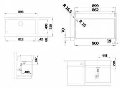 Blanco Vintera XL 9 - Silgranit Spoelbak, 896x510 Mm, Gray Rock 526102 -Keuken Kortingswinkel 951b23077a2603a0bdb7cf8e