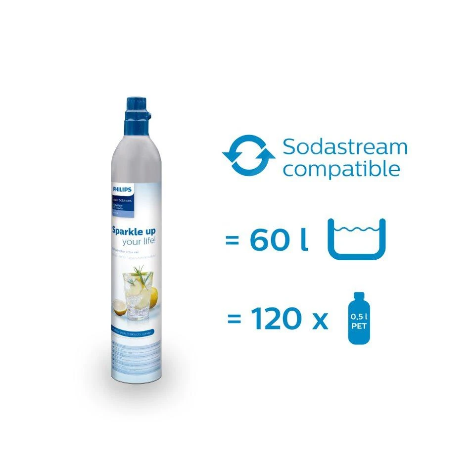 Philips GoZero - Sodamaker Lite Met Toebehoren, Grijs ADD4901GR/10 8 Philips GoZero - Sodamaker Lite Met Toebehoren, Grijs ADD4901GR/10 - Afbeelding 6