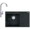 Franke Sets - Set G218, Fragraniet Spoelbak CNG 611-78 TL/2 En Keukenkraan FP 0408.031, Mat Zwart/chroom 114.0650.818 -Keuken Kortingswinkel b4071b0e0022578177fd44e9