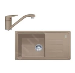 Franke Sets - Keukenset G121, Fragraniet Spoelbak BSG 611-78/39 En Keukenkraan FC 9541.424, Kasjmier 114.0510.451