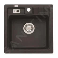 Alveus Niagara - Granieten Spoelbak 465x465 Mm, Carbon 1089484