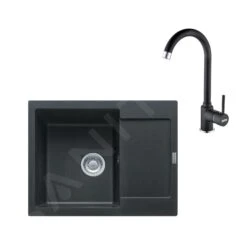 Franke Sets - Keukenset G166, Fragraniet Spoelbak MRG 611-62 En Keukenkraan FP 9000.071, Onyx 114.0587.933