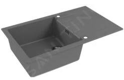 Alveus Cadit - Granieten Spoelbak 860x500 Mm, Met Draaiknopbediening, Concrete 1132030 -Keuken Kortingswinkel d157aa3465b9a27793b4ac3c