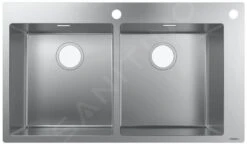 Hansgrohe Spoelbakken - S712-F765 Inbouwspoelbak, Roestvrij Staal 43311800