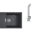 Franke Sets - Set T76, Tectonite Spoelbak S2D 611-100 En Keukenkraan SAMOA, Zwart/chroom 143.0616.929 -Keuken Kortingswinkel e1bcc43842e6807f43a8467e