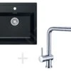 Franke Sets - Spoelbakset T13, Tectonite Spoelbak SID 610, Zwart + Keukenkraan Samoa, Chroom 114.0283.125