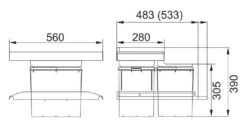 Franke Trolley Vario - Inbouw Prullenbak 134.0066.057 -Keuken Kortingswinkel f5745b71557425775f81fcd1