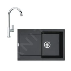 Franke Sets - Keukenset G167, Fragraniet Spoelbak MRG 611 En Keukenkraan FP 0408.031, Onyx/chroom 114.0587.941