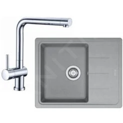Franke Sets - Keukenset G95, Fragraniet Spoelbak BFG 611-62 + SAMOA Kraan, Steengrijs/chroom 114.0438.987